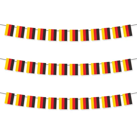 Germany Flag Party Decoration Banner Paper Striped Bunting Hanging Garland For National Day Oktoberfest School Hanging Decoration