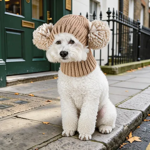 Haustier Hund Katze Strickmütze Winter Warme Beanie Mit Großen Pompons Weich Atmungsaktiv Kleiner Hund Welpe Outdoor Zubehör