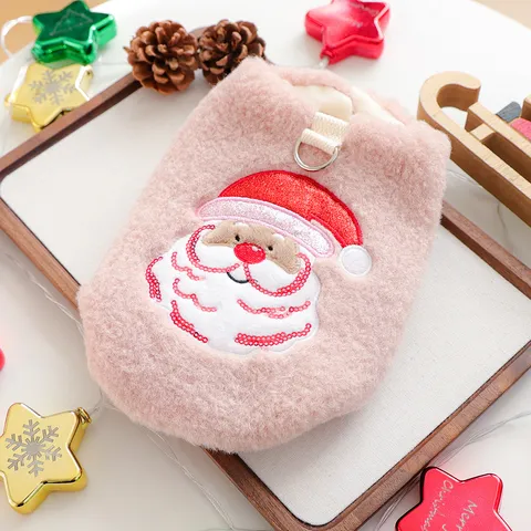 Weihnachten Haustierkleidung Fleece Weihnachtsmann Bestickt Welpen Weste Warm Geschirr D-Ring Mantel Für Kleine Hunde Katzen Winter Kostüm Rosa Feiertag Kleidung
