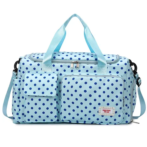 Large Capacity Travel Duffel Bag Waterproof Polka Dot Fitness Gym Bag With Wet And Dry Separation For Women And Men