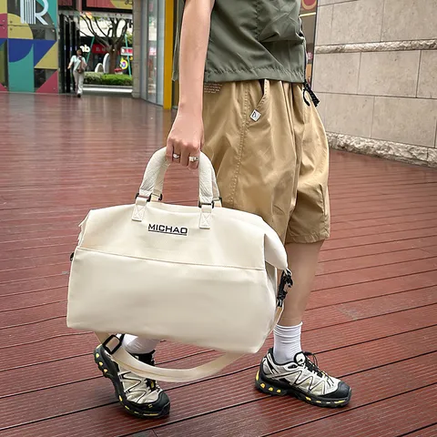 Waterproof Large Capacity Travel Bag Dry Wet Separation Fitness Duffel Bag Casual Nylon Handbag Shoulder Luggage Bag