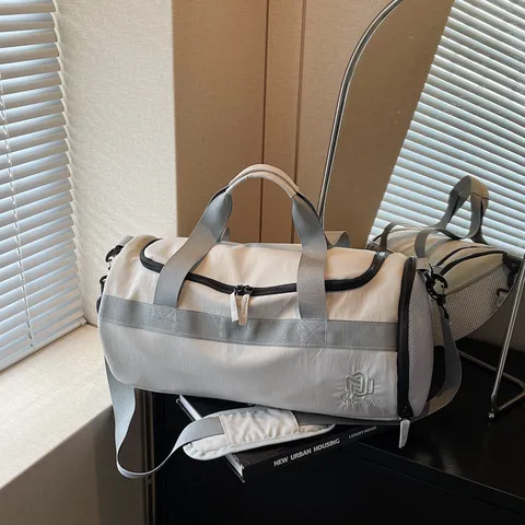 Grosse Fitness Sporttasche Oxford-Gewebe Wasserdicht Sport Training Duffel Bag Nass-Trocken-Trennung Reisegepäck
