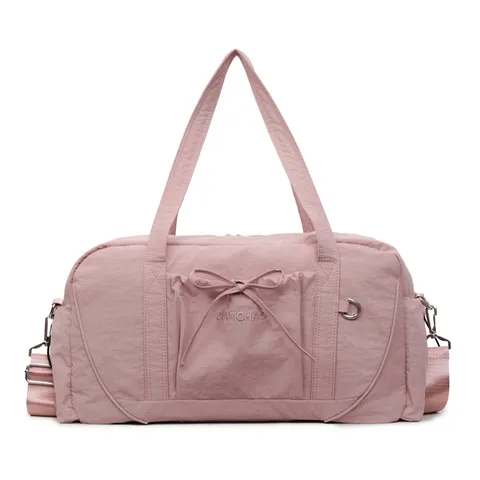 Large Capacity Travel Duffel Bag Waterproof Oxford Cloth Fitness Bag With Wet Dry Separation And Trolley Sleeve