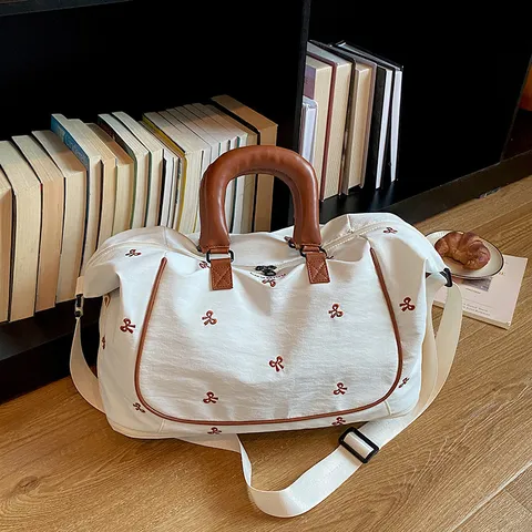 Large Capacity Travel Bag Waterproof Oxford Cloth Weekender Bag Dry Wet Separation Gym Luggage Bag With Embroidery