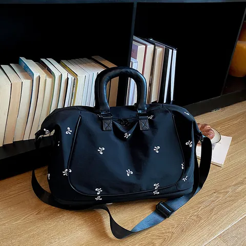 Large Capacity Travel Bag Waterproof Oxford Cloth Weekender Bag Dry Wet Separation Gym Luggage Bag With Embroidery