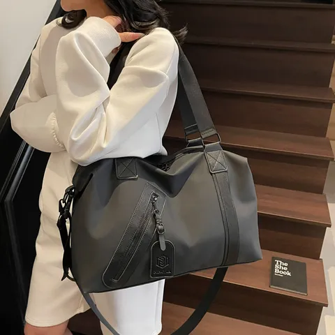 Sac de Voyage Grande Capacité Imperméable en Tissu Oxford Sac de Sport Entraînement Séparation Humide Sec Sac à Main pour Courts Séjours