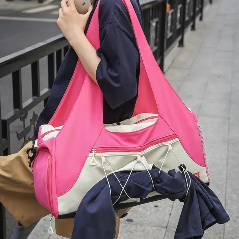 Large Capacity Travel Duffel Bag Waterproof Nylon Gym Bag Sports Workout Bag With Wet Pocket Shoe Compartment For Women Men