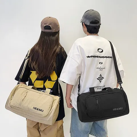 Multifunctional Waterproof Travel Backpack Lightweight Solid Color Casual Sports Fitness Large Capacity Handbag