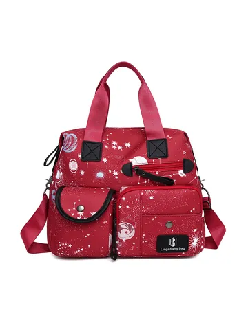 Sac à Épaule pour Femmes Mode Imprimé Ciel Étoilé Sac Bandoulière Grande Capacité Cuir PU Souple Sac à Main avec Poignée Supérieure Voyage Décontracté