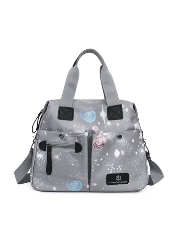 Sac à Couches Imprimé Ciel Étoilé Grande Capacité Multifonctionnel Hydrofuge Sac à Main Sac Bandoulière pour Femmes
