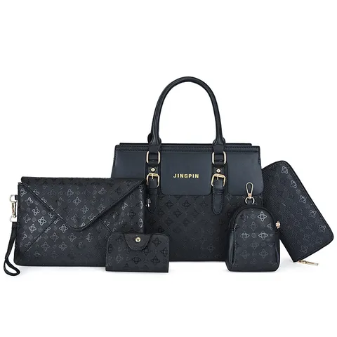 Damen Geprägt Mode Handtaschen Minimalistisch Geometrisch Umhängetaschen Elegant PU Leder Verbundtaschen Passende Handtasche Messenger Bag Satchel Set Für Frauen