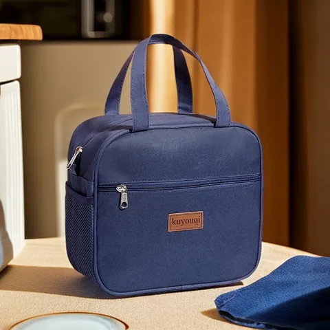 Моvоsмеnн Тsаvтsа Mesнмеriаnоu Аdiаbroxо Yfаsма Oxford Foriтsи BENTO Box Tote Bag Thermiki Tsanta Apothikefsis Trofimon Gia Grafeio Ergasia