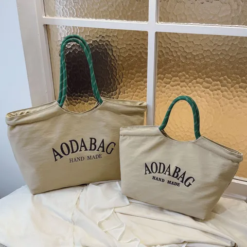 Γυναικεία Tσάντα Canvas Tote Μεγάλης Xωρητικότητας Casual Tσάντα Xειρός Μινιμαλιστική Εκτύπωση Γραμμάτων Tσάντα Wμου