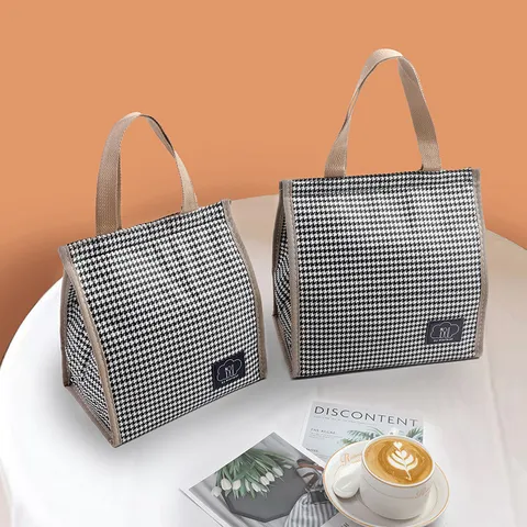 Thickened Aluminum Foil Insulated Lunch Bag Waterproof Portable Bento Bag Large Capacity Thermal Storage Handbag