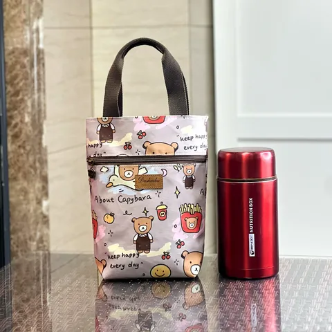 Waterdichte Oxford Stof Cartoon Print Handtas Schattige Dier Tote Bag Casual Dagelijkse Waterbeker Tas Kleine Handbagage Tas