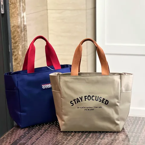 Colorblock Oxford Stof Tote Tas Grote Capaciteit Woon-werkverkeer Handtas Casual Lunchtas Voor Vrouwen