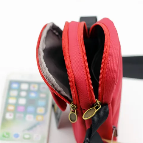 Borsa a Tracolla in Nylon per Cellulare Tendenza Minimalista Piccola Borsa a Spalla Multi-Tasca Borsa a Tracolla da Viaggio per Donne