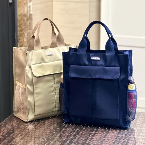 Τσάντα Tote από Ύφασμα Oxford με Πολλαπλές Τσέπες Μεγάλης Χωρητικότητας Casual Τσάντα Χειρός για Commuter Τσάντα Βιβλίου Μαθητή