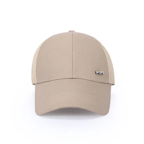 Men Breathable Mesh Baseball Cap Polyester Sun Protection Adjustable Sports Hat Casual Outdoor Running Golf Cap