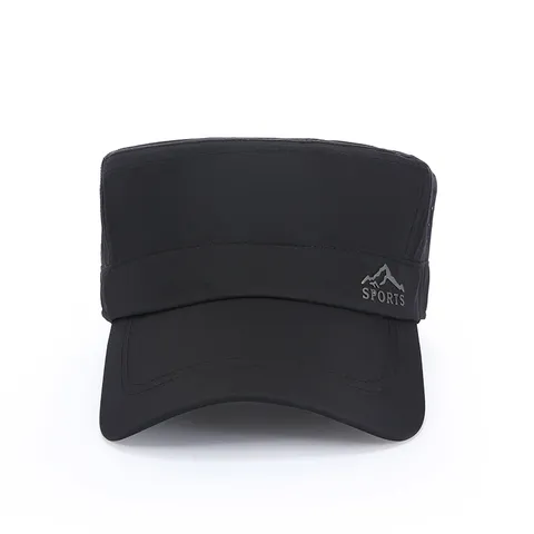 Unisex Outdoor Quick Drying Flat Top Cap Breathable Sports Mountain Print Military Hat Adjustable Casual Sun Protection Cap