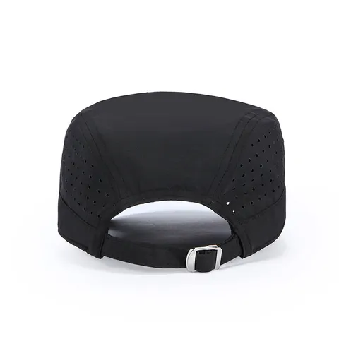 Men Quick Dry Mesh Cadet Cap Summer Outdoor Sun Protection Breathable Adjustable Flat Top Baseball Hat Casual Sports Hat