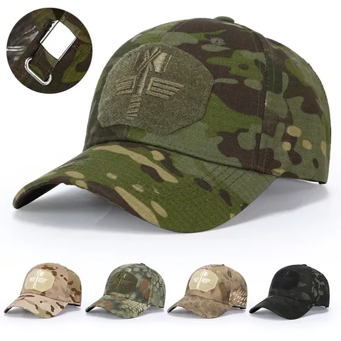 Tactical Camouflage Baseball Cap Outdoor Sports Sun Protection Embroidered Adjustable Dad Hat For Men Women
