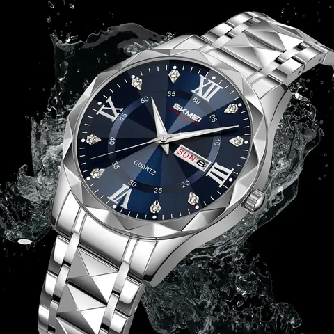 Minimalist Stainless Steel Quartz Watch Business Waterproof Wristwatch With Calendar Date For Men And Women Couple