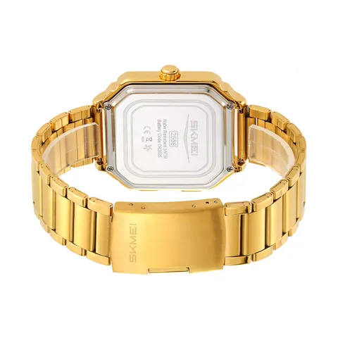 Men Waterproof Digital Electronic Watch Multifunctional Square Dial Steel Silicone Strap Fashion Sports Wristwatch