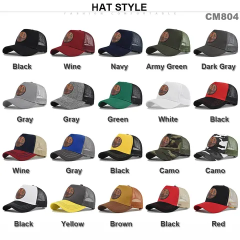 Cappello Trucker in Rete Traspirante Unisex Berretto da Baseball con Toppa in Pelle e Lettere Vintage Visiera Curva Regolabile per All aperto