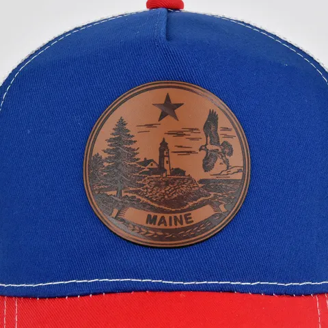 Cappello Trucker in Rete Traspirante Unisex Berretto da Baseball con Toppa in Pelle e Lettere Vintage Visiera Curva Regolabile per All aperto