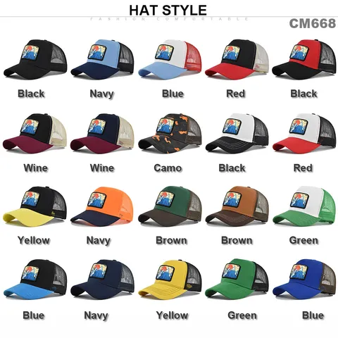 Berglandschaft Bestickte Trucker Kappe Atmungsaktive Netz Baseballkappe Für Herren Damen Sommer Sonnenschutz Outdoor Verstellbare Mütze