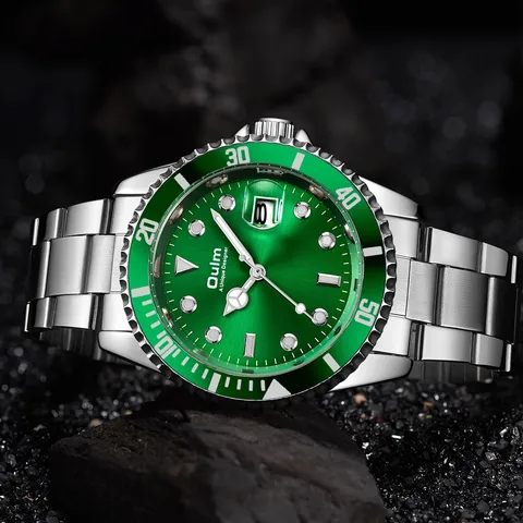 Men Quartz Watch Waterproof Luminous Rotating Bezel Stainless Steel Alloy Strap Fashion Business Casual Wristwatch