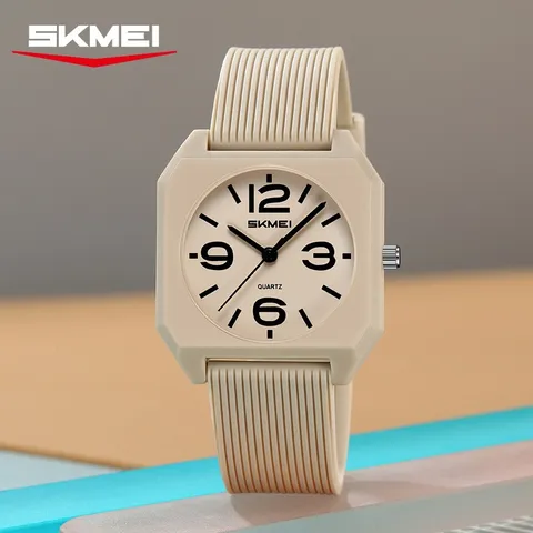 Minimalist Quartz Watch For Women Men Student Waterproof Analog Wristwatch Resin Strap Casual Fashion Timepiece