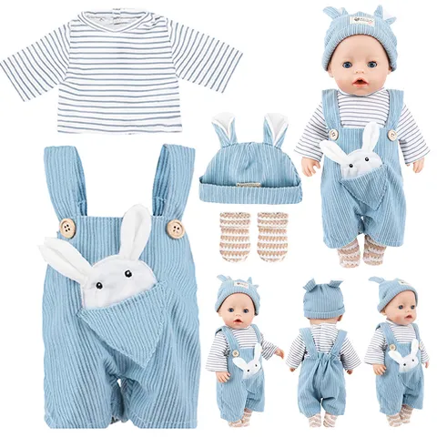 Fabric Doll Outfits Outwear For Baby Dolls Clothes Accessories Top Pants Hat And Socks Casual Winter Doll Clothing