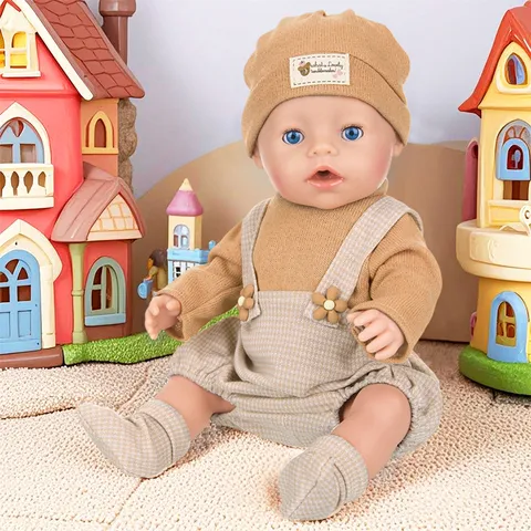 Fabric Doll Outfits Outwear For Baby Dolls Clothes Accessories Top Pants Hat And Socks Casual Winter Doll Clothing