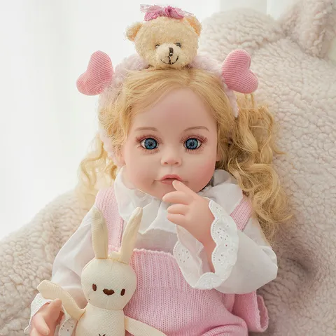 Realistic Reborn Baby Doll Full Vinyl Body Newborn Simulation Playmate With Clothes And Accessories For Toddler Early Education Gift