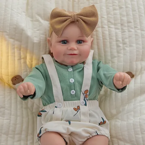 Realistic Reborn Baby Doll Soft Vinyl Cloth Body Newborn Baby Doll With Clothing Gift Box Set Handmade Weighted Simulation Doll For Kids Birthday Gift