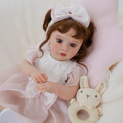 Realistic Reborn Baby Doll Soft Vinyl Cloth Body Newborn Baby Doll With Clothing Gift Box Set Handmade Weighted Simulation Doll For Kids Birthday Gift
