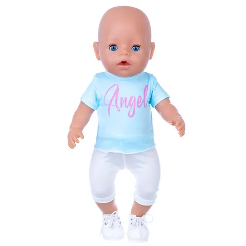 Fashion Baby Doll Clothes Outfits For Baby Dolls Casual Summer Autumn Doll Clothing Top And Bottom Accessories