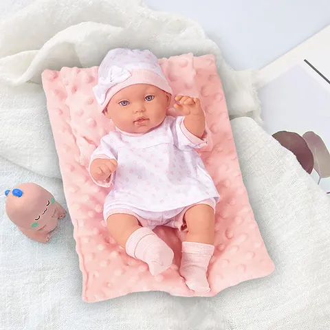 Lifelike Reborn Baby Doll Full Vinyl Realistic Newborn Girl Boy Soothing Toy With Clothes Blanket Set For Kids Gift