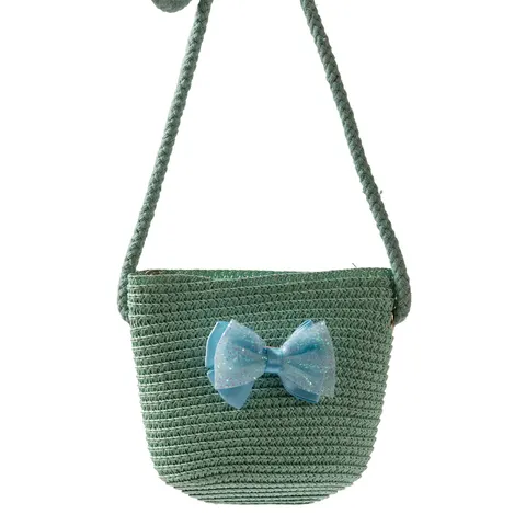 Mini Stoff Geflochtene Strohtasche Für 18 Zoll Puppenzubehör American Girl Puppe Spielzeug Schultertasche Mit Schleife