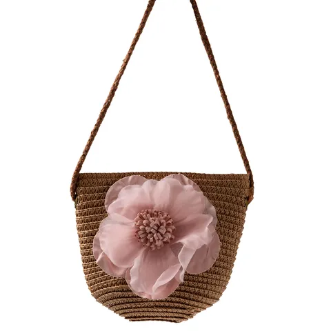 Mini Stoff Geflochtene Strohtasche Für 18 Zoll Puppenzubehör American Girl Puppe Spielzeug Schultertasche Mit Schleife