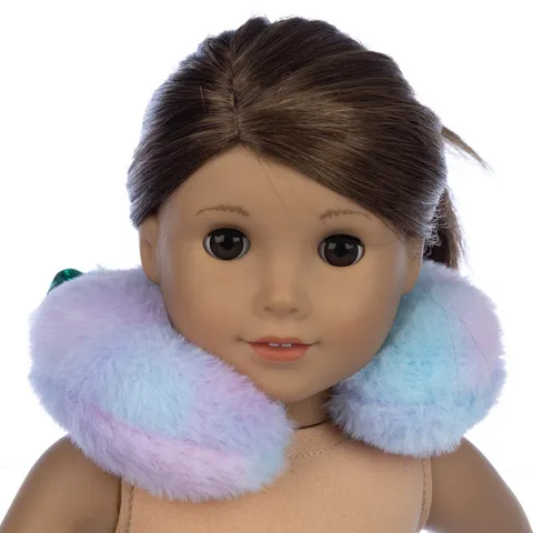 Cute Cartoon Plush Unicorn U-Shaped Pillow Eye Mask Sleep Set For Reborn Doll Accessories Simulation Doll Neck Cushion Gift