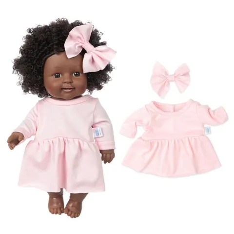 Mode 12 Zoll Puppenkleidung Für 30cm Afrikanische Schwarze Puppe Zubehör Buntes Batikkleid Strampler Tutu Pailletten Outfit Für Mädchen