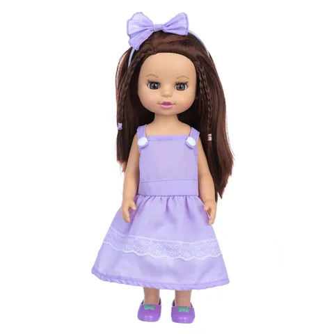 Vinyl Mädchen Puppe Mit Kleidung Schuhen Braunen Haaren Mode Verkleiden Puppe Für Kinder Rollenspiel Spielzeug Geschenk