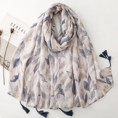 Dames Etnische Bloemencorrectie Sjaal Met Kwastjes Retro Kleurrijke Polyester Sjaal Voor Vakantie Strand Dagelijkse Wrap Dames