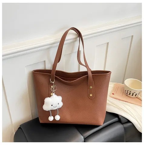 Bolso Tote de Cuero PU Casual de Moda para Mujer Gran Capacidad Bolso de Hombro Elegante Asa Axilar Bolso de Viaje Diario Compras