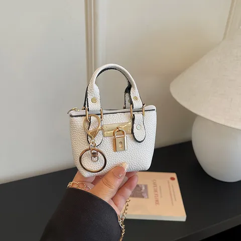 Γυναικείο Mini Crossbody Τσάντα Δέρμα PU Μικρή Τετράγωνη Τσάντα Με Λουράκι Αλυσίδας Μεταλλική Κλειδαριά Casual Τσάντα Χειρός
