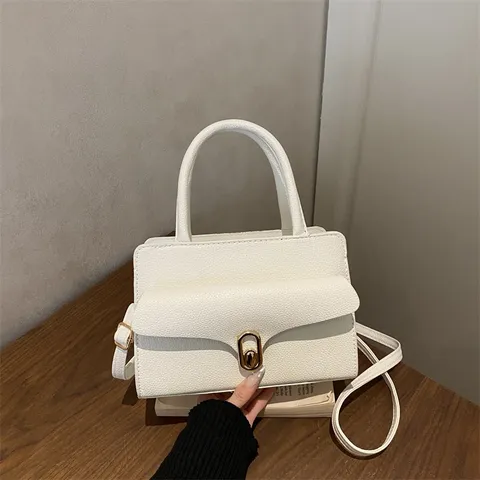 Damen PU Leder Handtasche Minimalistischer Pendler Umhängetasche Mode Einfarbig Henkeltasche Für Den Täglichen Gebrauch