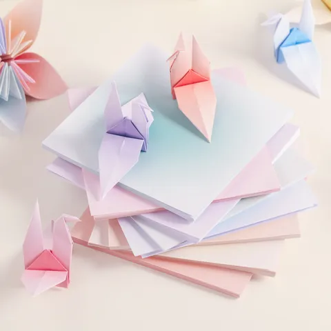 Quadratisches Origami-Papier Mit Farbverlauf Mehrfarbig Künstlerischer Druck Faltpapier Für Kraniche Schmetterlinge DIY Handwerk Schulbedarf